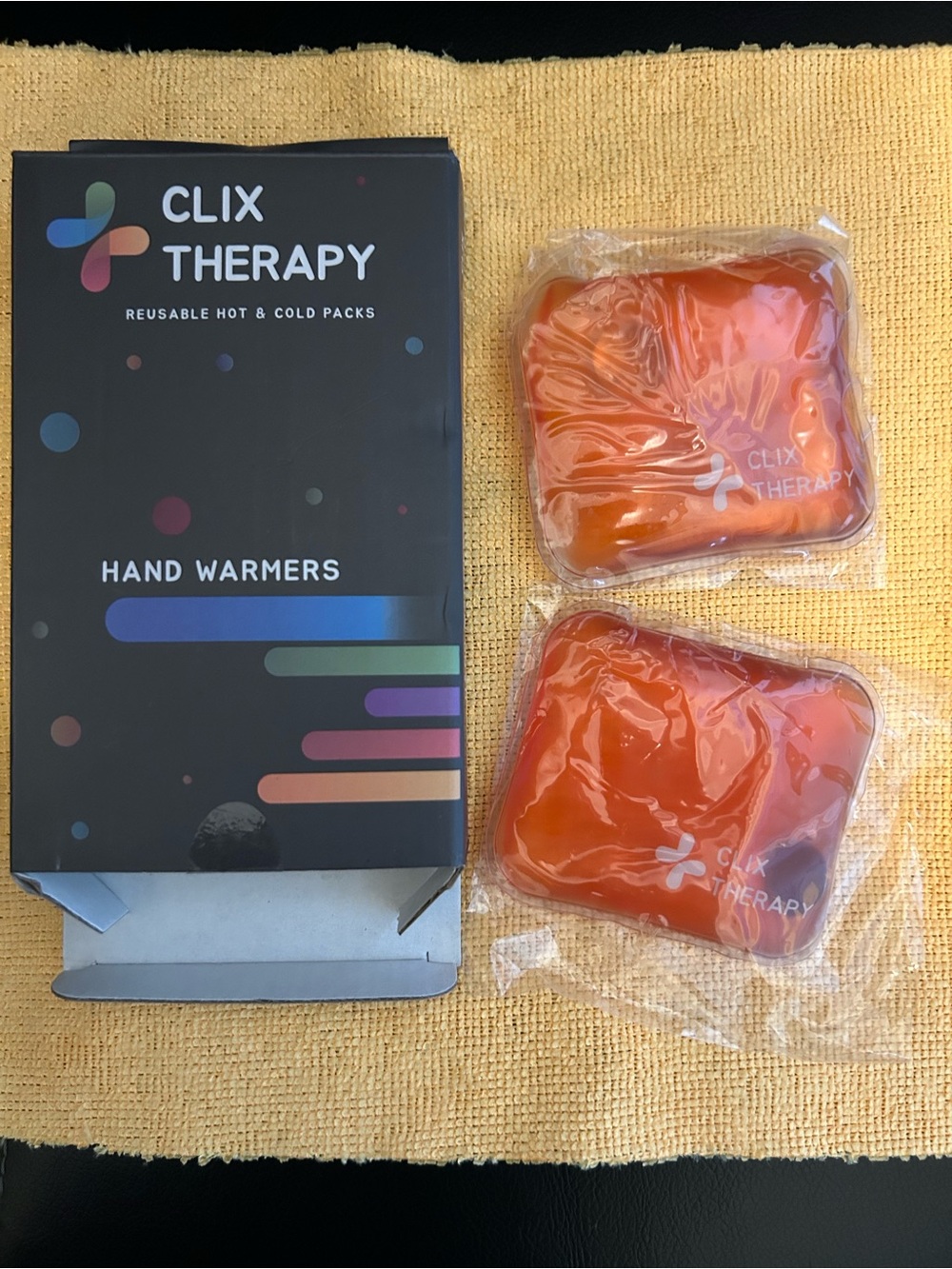 Calentadores de manos de gel reutilizables Clix Therapy- lote de 2 nuevos